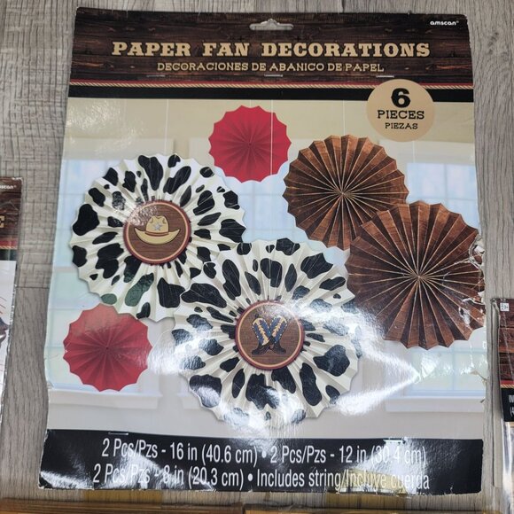 Western Party Supplies Set - Cowboy-Themed Decorations Invitations & Game - Picture 7 of 11